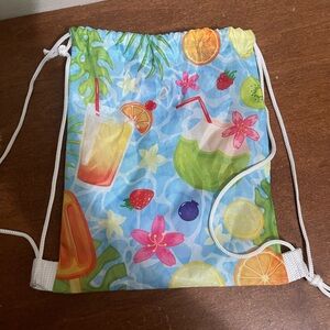 Small cocktail summer drawstring bag